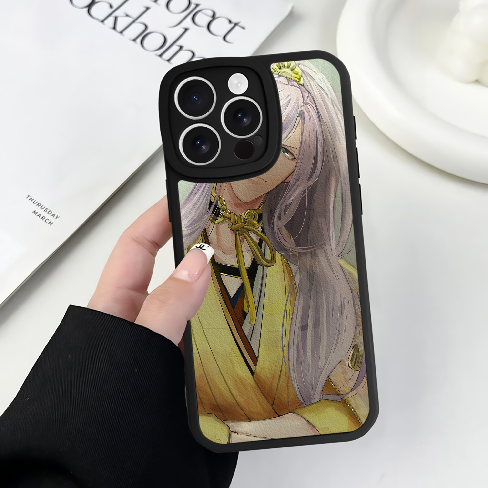 （画像用） 刀剣乱舞 Touken Ranbu 【iPhone 16シリーズ対応】シリコンスマホケース（レザー調） 材質：シリコン